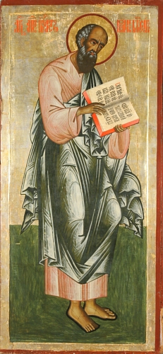 Russian Orthodox icon of the Apostle and Evangelist John the Theologian, 18th century (Iconostasis of Transfiguration Church, Kizhi Monastery, Karelia, Russia).