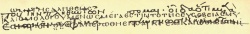 Fragments showing First Epistle to Timothy 3:15–16 on Codex Ephraemi Rescriptus (Scrivener Facsimile), from ca. AD 450.