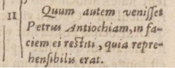 Galatians 2:11 in Beza's 1598 Latin Vulgate