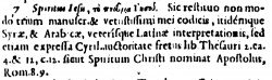 Footnote in Acts 16:7 in Beza's 1598 Greek New Testament