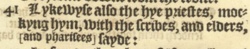 Matthew 27:41 in the 1568 Bishop's Bible