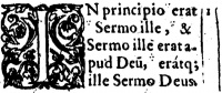 John 1:1 in Beza's 1598 Latin New Testament