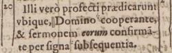 Mark 16:20 in Beza's 1598 Latin New Testament