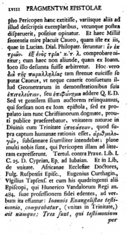 Page LVIII in the Preface of SS(ancti) apostolorum septem epistolae catholicae