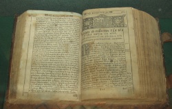 Menologion, printed in Kiev, 1714. The book is open to December 25, the Nativity of the Lord.