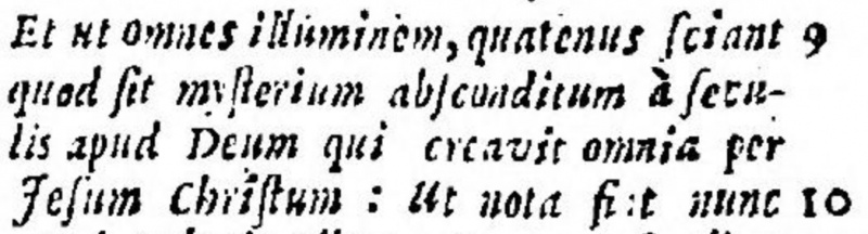 Image:Ephesians 3.9 Waltons Polyglot 1657 Arabic Latin.JPG