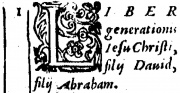 Matthew 1:1 in Beza's 1598 Latin Vulgate New Testament