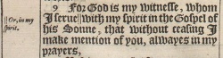 Romans 1:9 in the 1611 King James Version