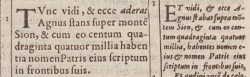 Revelation 14:1 in Beza's 1598 Latin New Testament