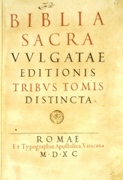 The Vulgata"The council then went on to cite Sacred Tradition in support of the Vulgate's"
