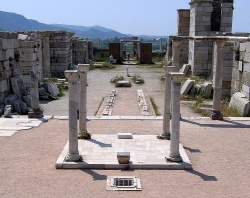 The traditional tomb of St. John at Ephesus, Turkey.