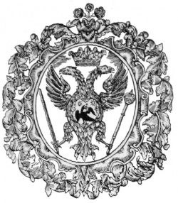 Coat of arms of Wallachia, as depicted on the Bible's first page.
