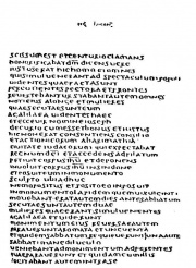 A sample of the Latin text from the Codex Bezae