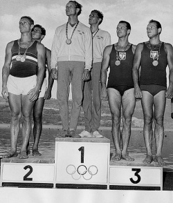 Men's K-2 1000 metres medalist at 1960 Summer Olympics of Rome.