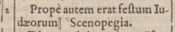 John 7:2 in Beza's 1598 Latin New Testament