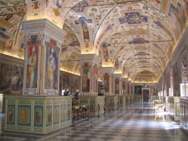 The Sistine Hall of the Vatican Library.