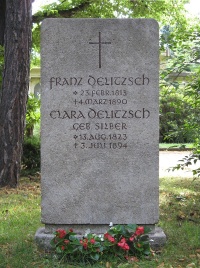 Franz Delitzch's gravestone in Leipzig.